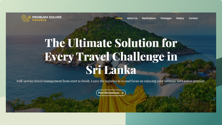 Island Stay concept website for a nature-focused hospitality business